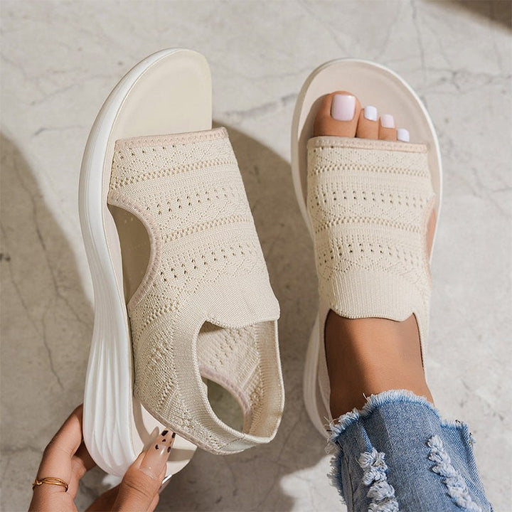 Knit Platform Sandals — Frida