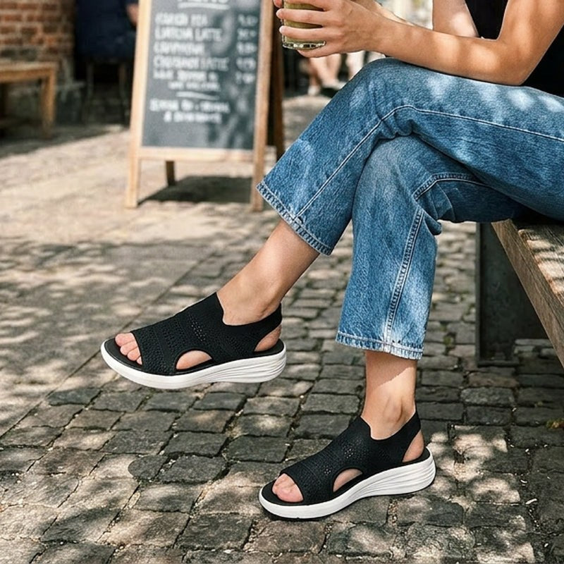 Knit Platform Sandals — Frida