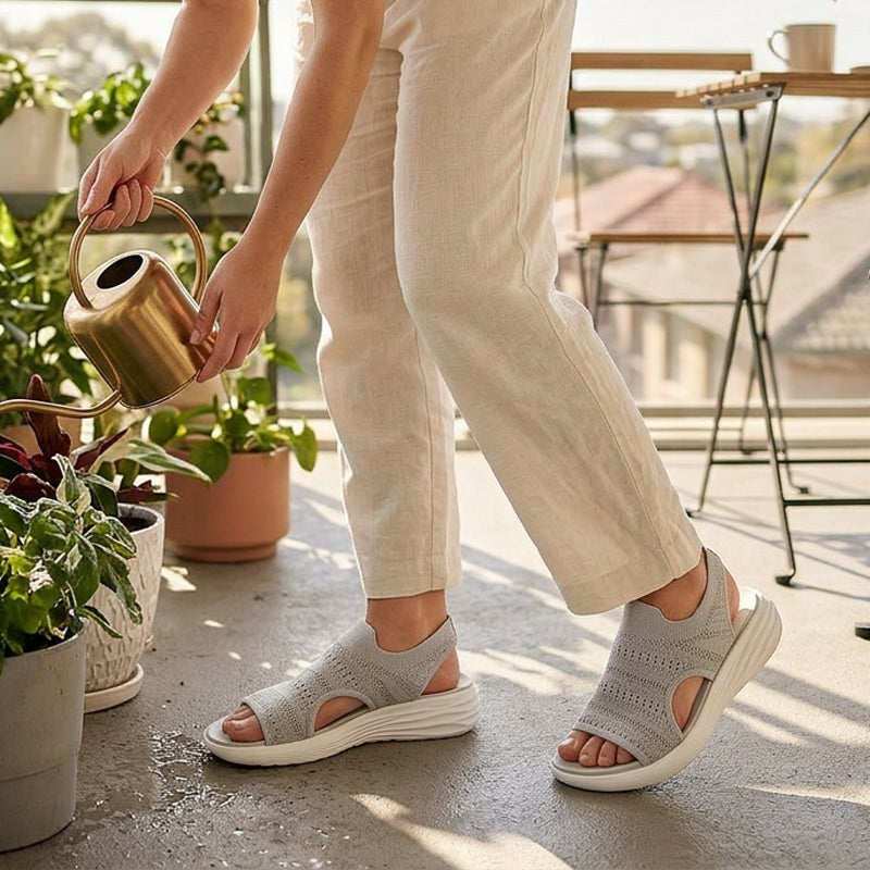 Knit Platform Sandals — Frida