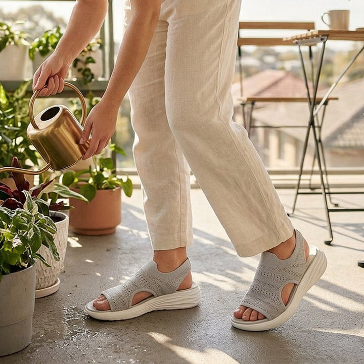 Knit Platform Sandals — Frida
