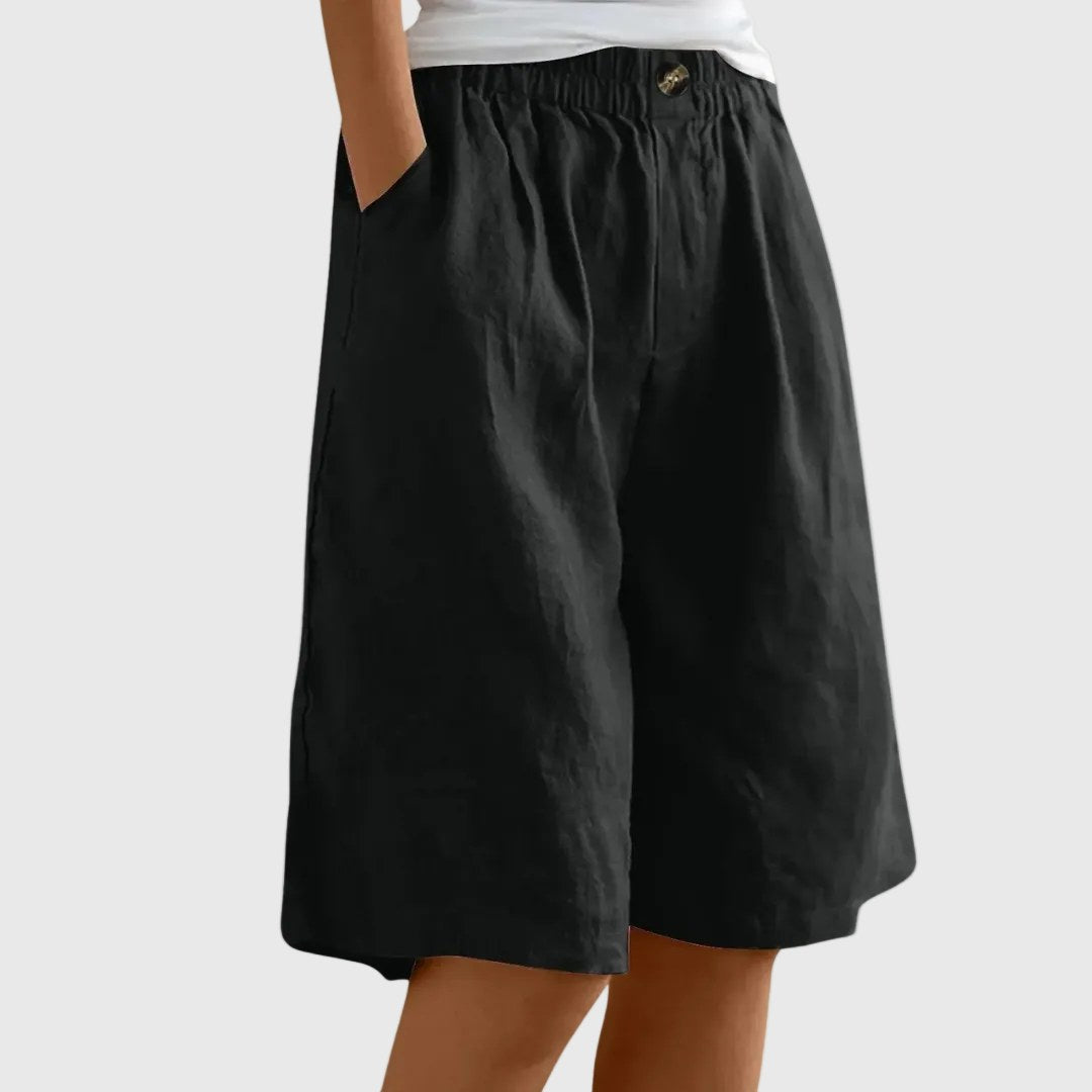 Halle — Elastic Waist Shorts, Avelony