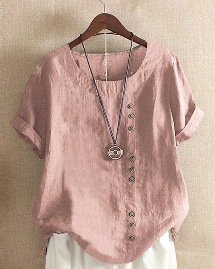 Summer Tee with High Low Hem in rose