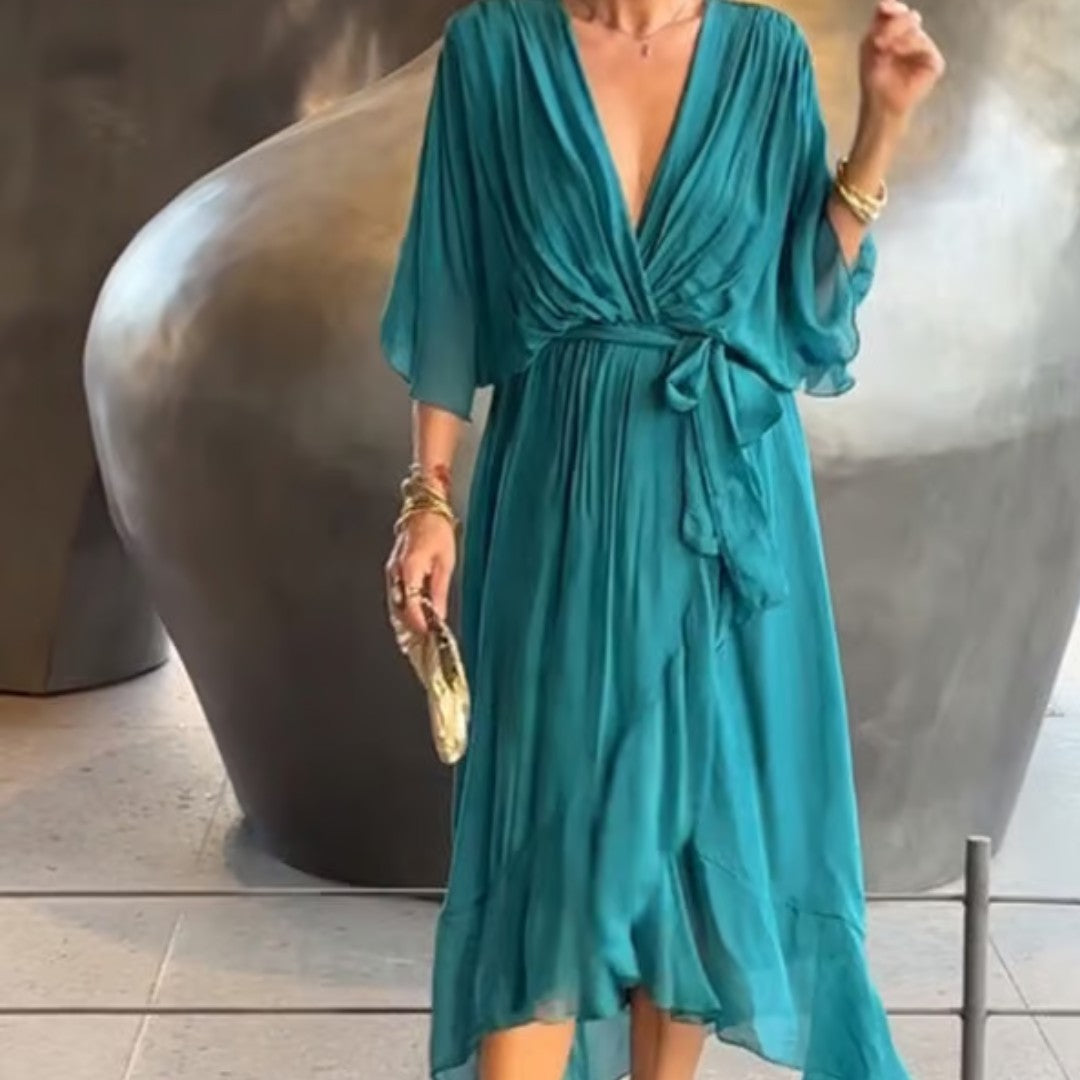 Kimono Sleeve Wedding Guest Dress for Women — Isadora, image 7
