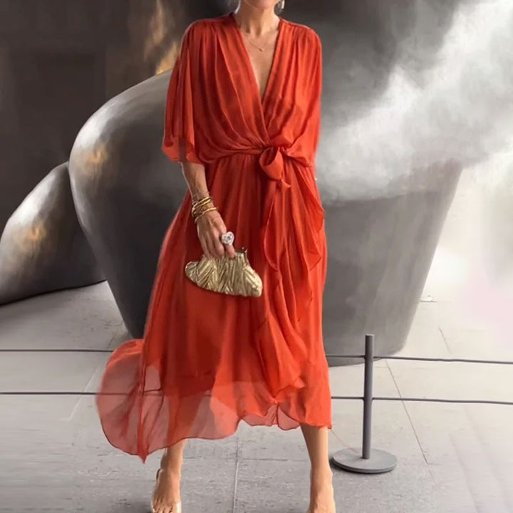 Kimono Sleeve Wedding Guest Dress for Women — Isadora, image 11