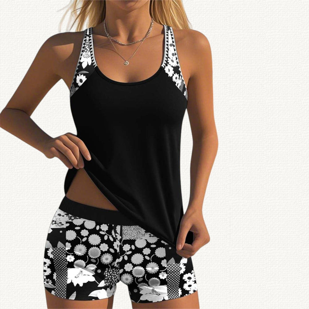 Tankini Set with Floral Shorts — Jolie