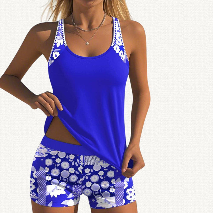 Tankini Set with Floral Shorts — Jolie