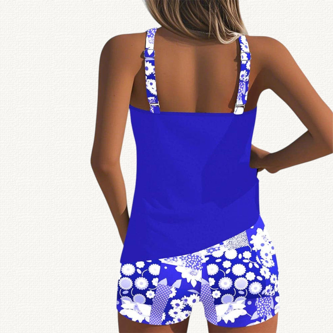 Tankini Set with Floral Shorts — Jolie