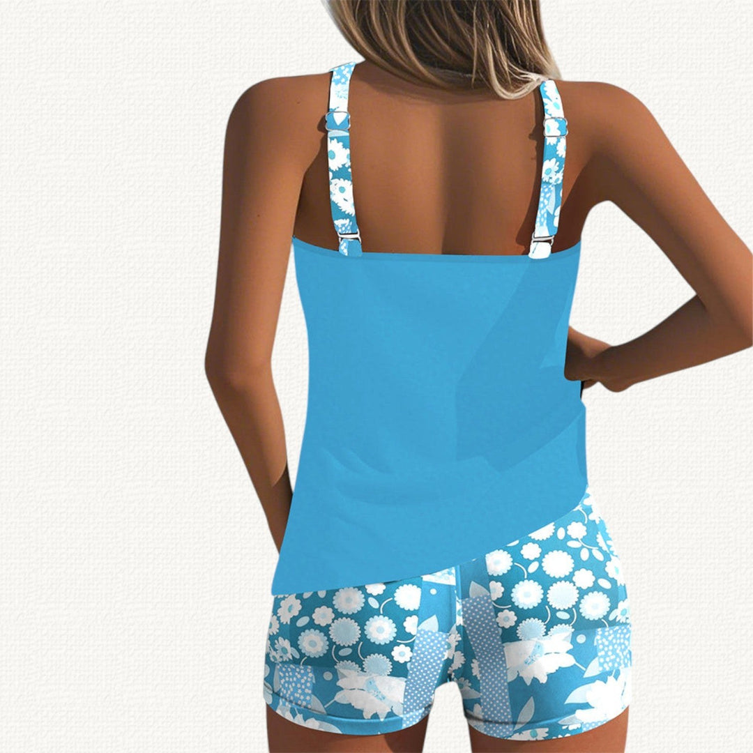 Tankini Set with Floral Shorts — Jolie