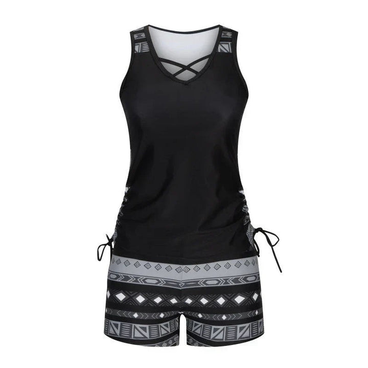 Boho Tankini Set with Shorts — Kensa