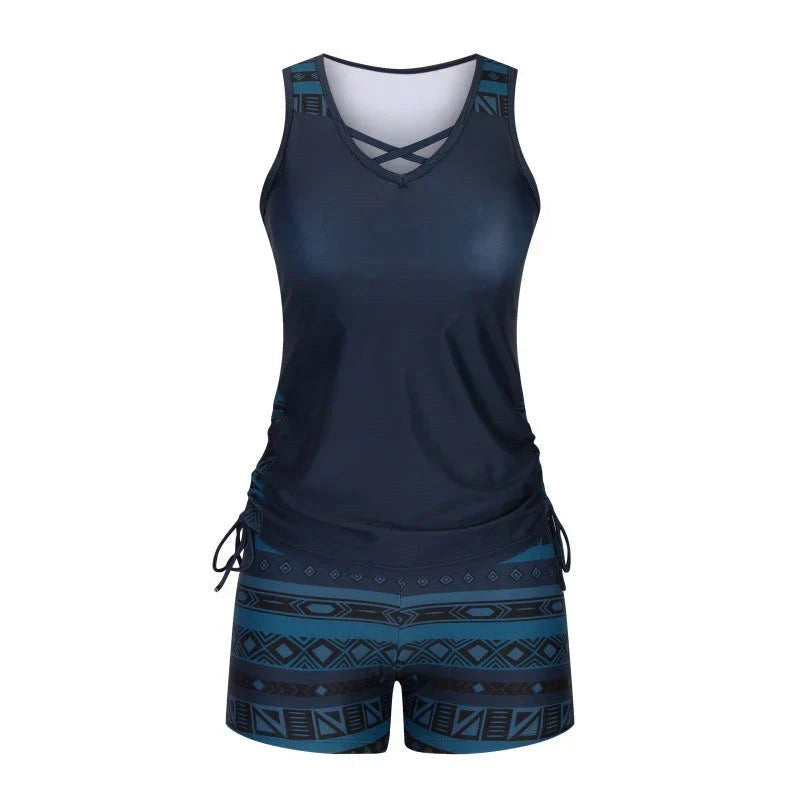 Boho Tankini Set with Shorts — Kensa