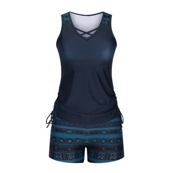 Boho Tankini Set with Shorts — Kensa