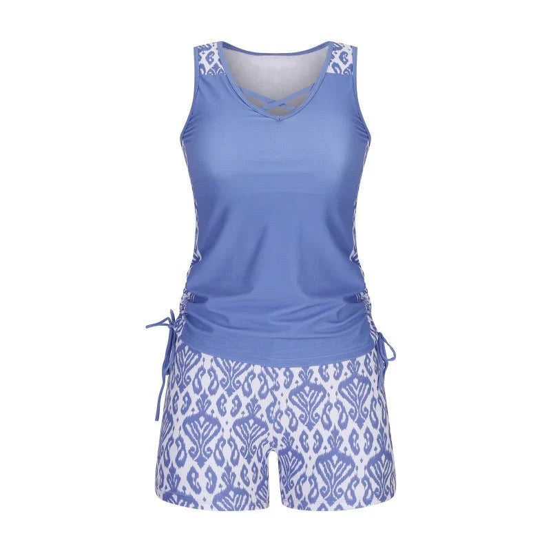 Boho Tankini Set with Shorts — Kensa