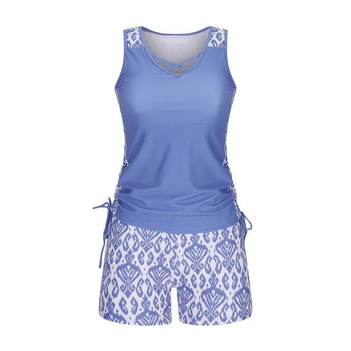 Boho Tankini Set with Shorts — Kensa