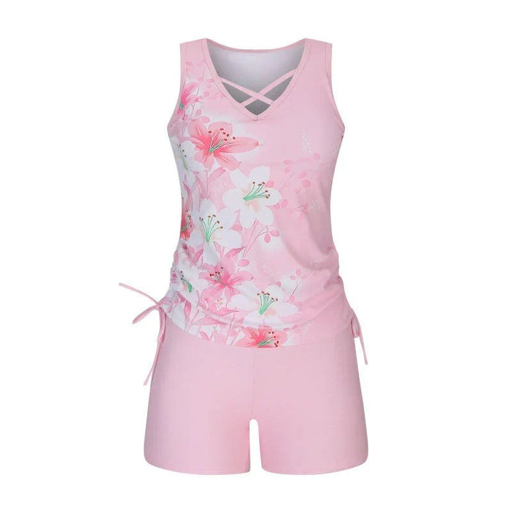 Boho Tankini Set with Shorts — Kensa