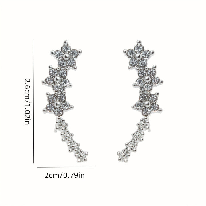 Floral Climber Earrings in Gold, Silver and Rose