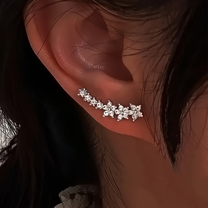Floral Climber Earrings in Gold, Silver and Rose