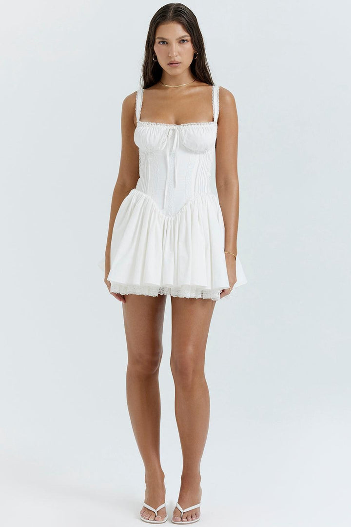 Opal — Lace Trim Mini Dress for Women