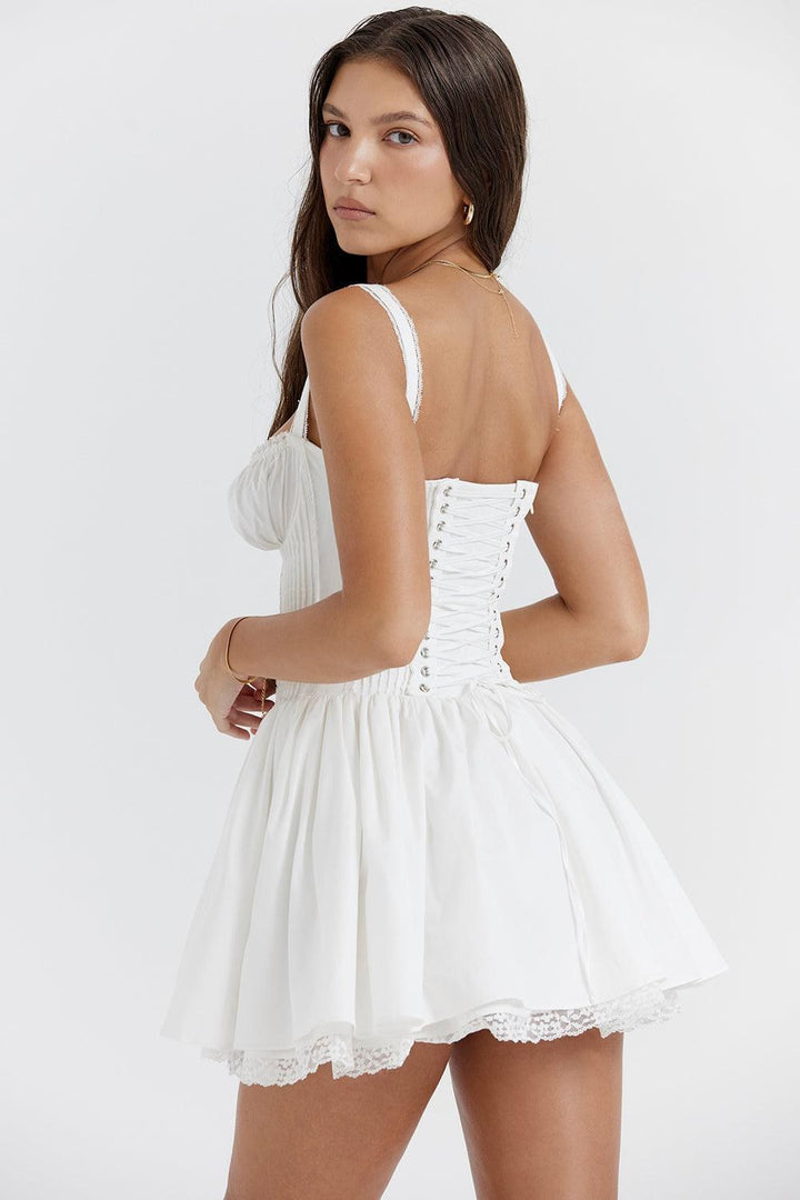 Opal — Lace Trim Mini Dress for Women