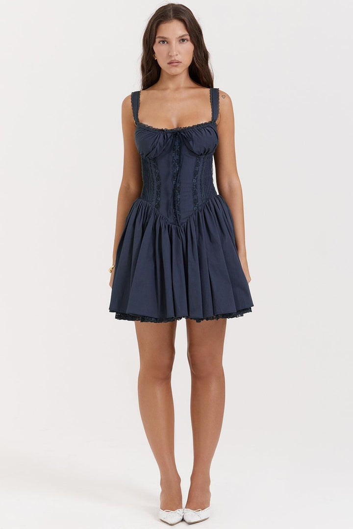 Opal — Lace Trim Mini Dress for Women