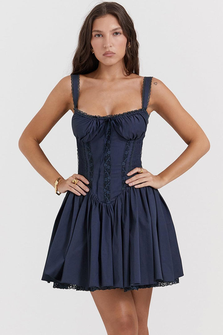 Opal — Lace Trim Mini Dress for Women
