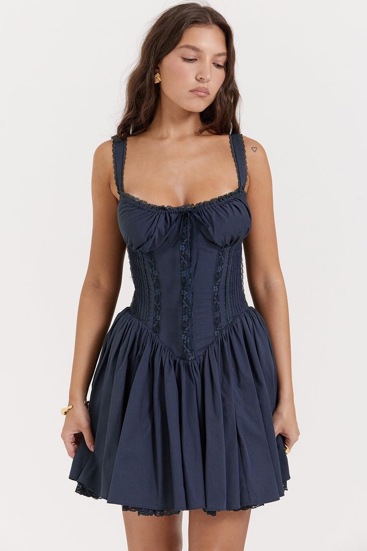 Opal — Lace Trim Mini Dress for Women