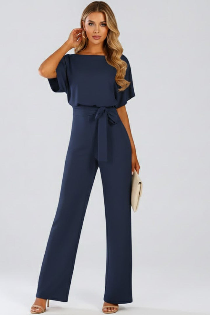 Lenna — Belted Wide Leg Jumpsuit (5), Avelony