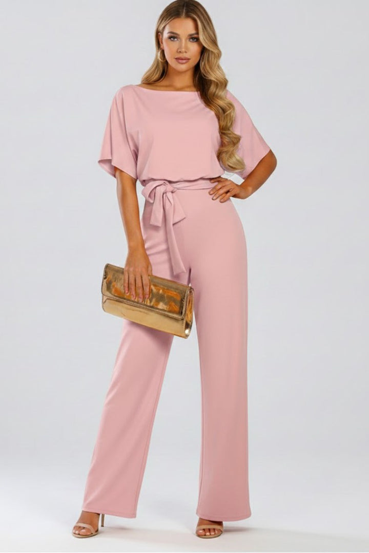 Lenna — Belted Wide Leg Jumpsuit (8), Avelony