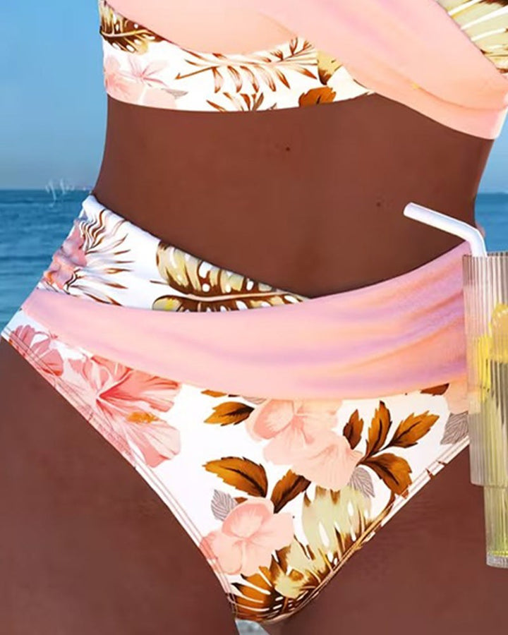 Floral Bikini with High Waist Bottoms — Livia