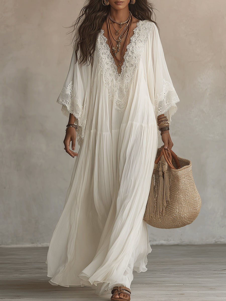 Lorelei — Chiffon Kaftan Maxi Dress, Avelony