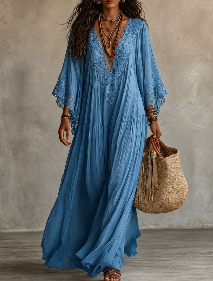 Lorelei — Chiffon Kaftan Maxi Dress (4), Avelony