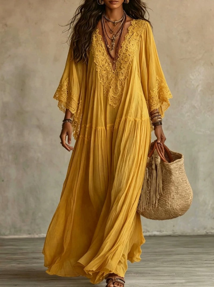 Lorelei — Chiffon Kaftan Maxi Dress (5), Avelony
