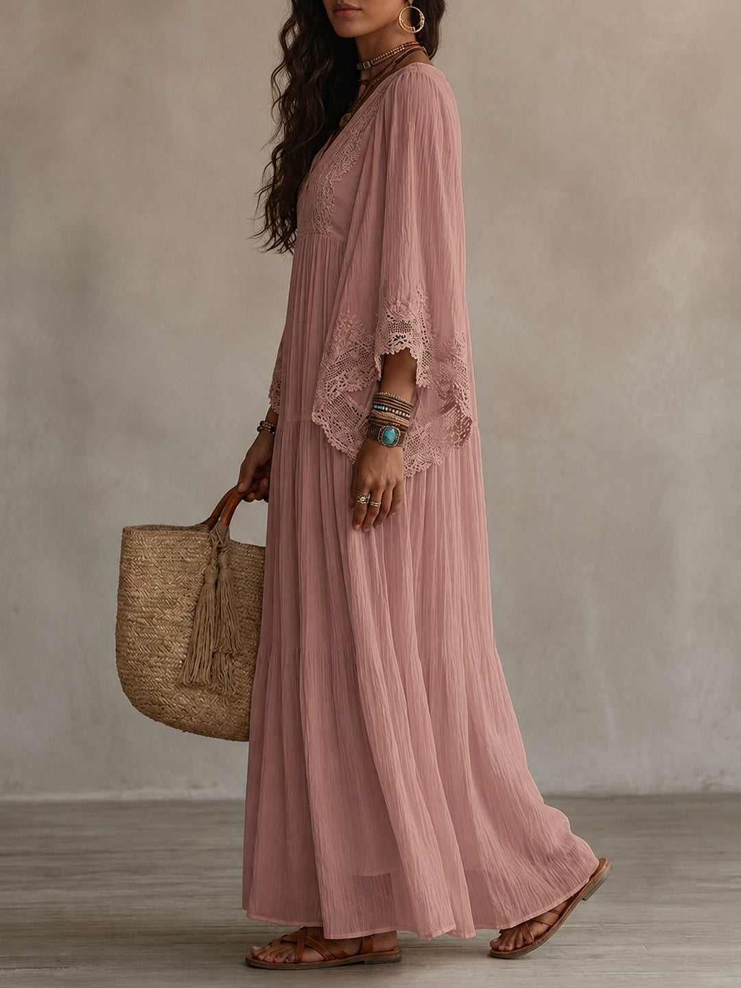 Lorelei — Chiffon Kaftan Maxi Dress (14), Avelony