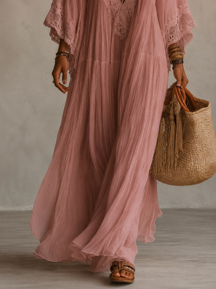 Lorelei — Chiffon Kaftan Maxi Dress (16), Avelony