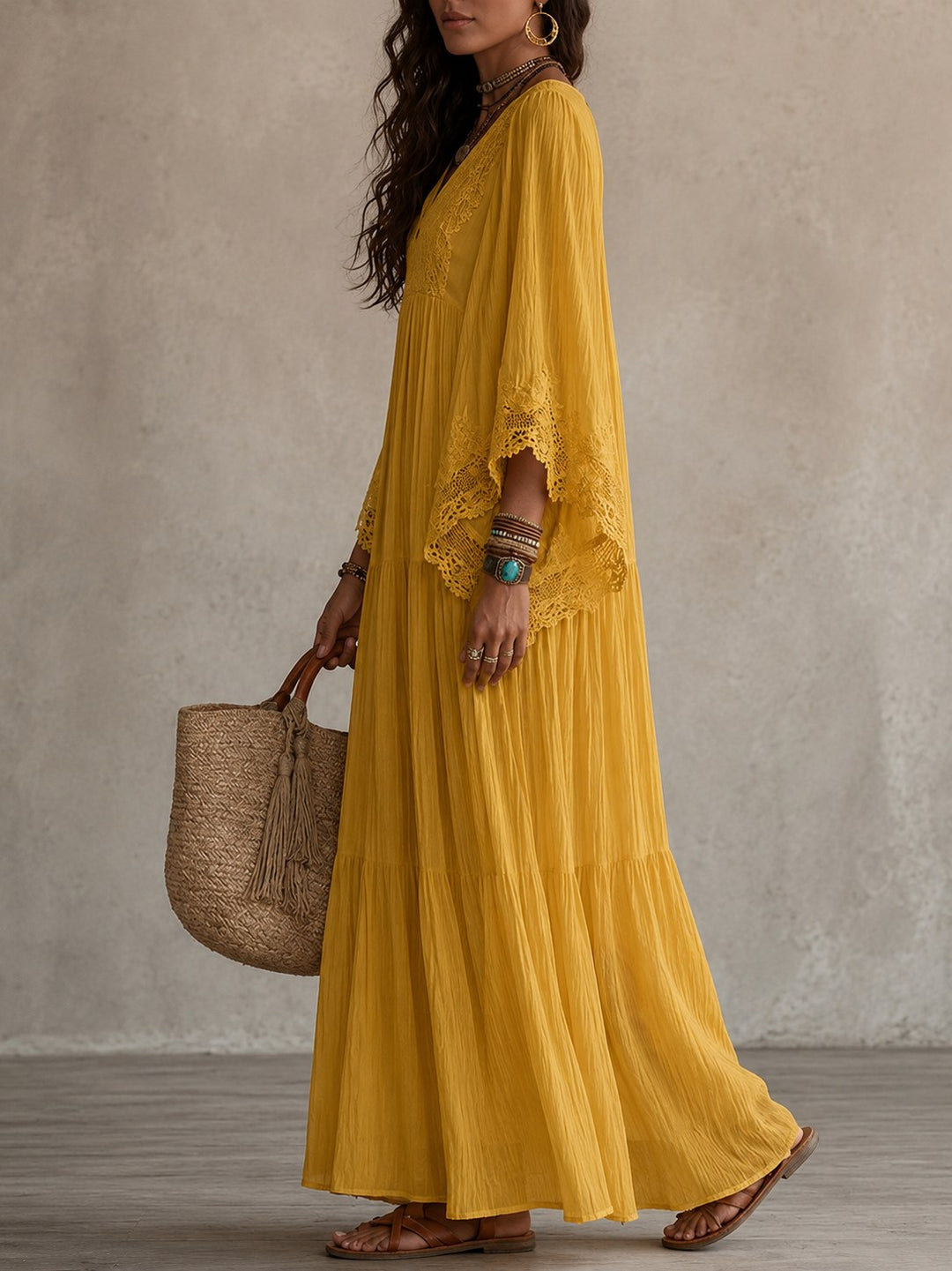 Lorelei — Chiffon Kaftan Maxi Dress (23), Avelony
