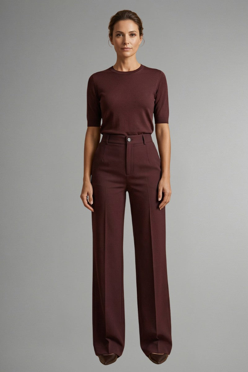 High Waist Straight Leg Pants