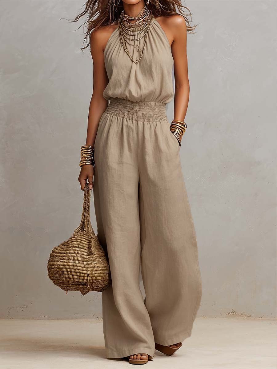 Mireille — Halter Neck Jumpsuit, Avelony