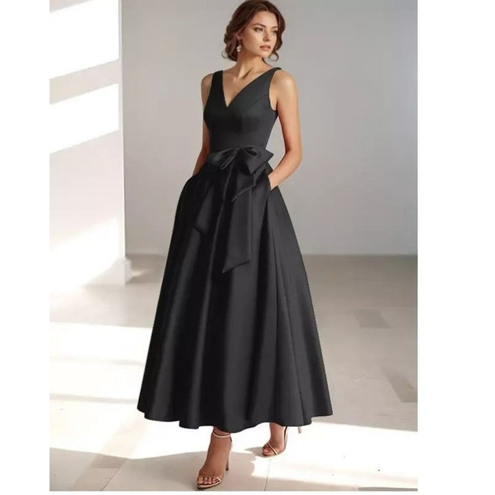 Satin Pleated Midi Dress for Women — Nadine, image 13