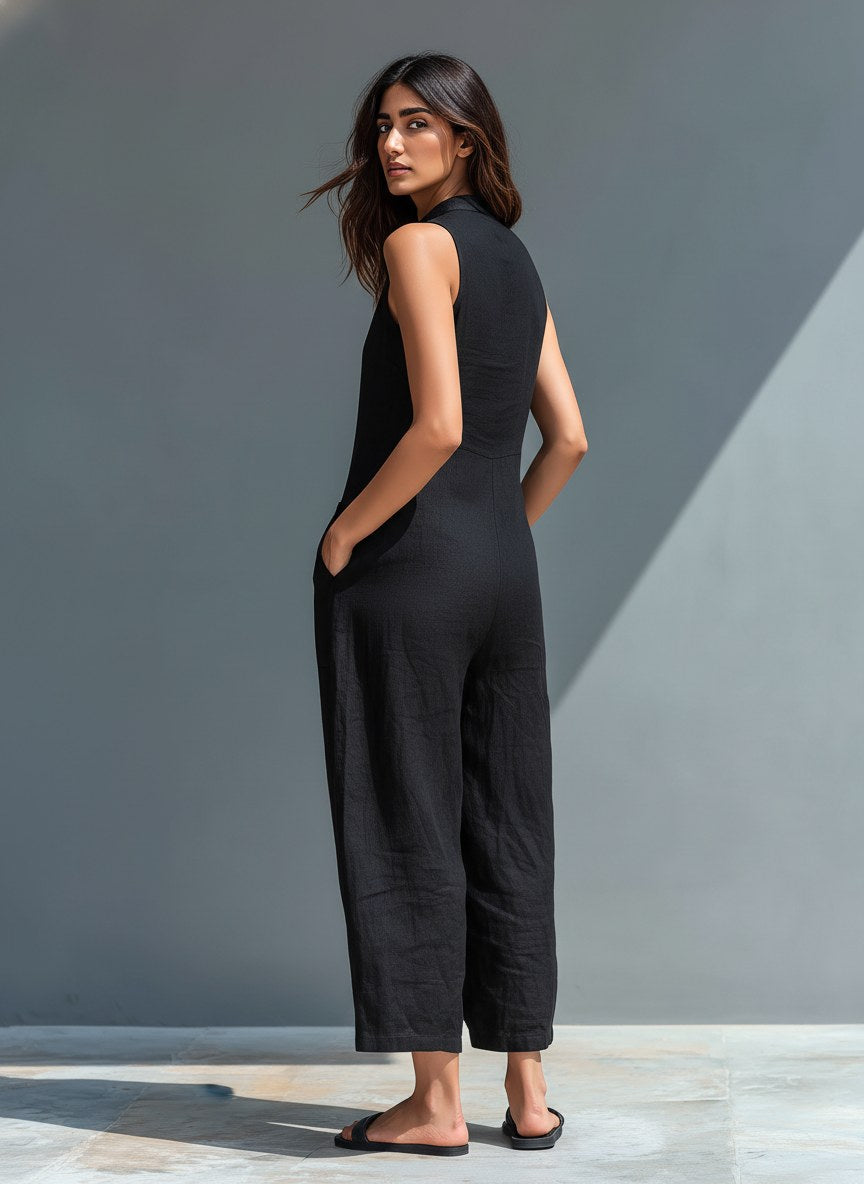 Nerida — Sleeveless Linen Jumpsuit (2), Avelony