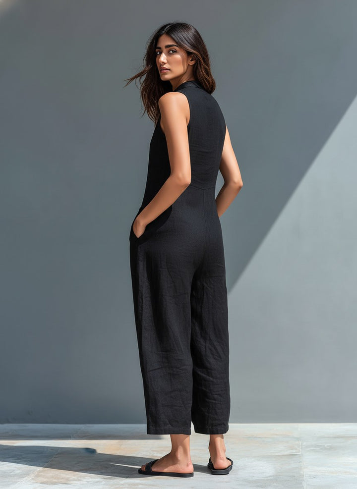 Nerida — Sleeveless Linen Jumpsuit (2), Avelony