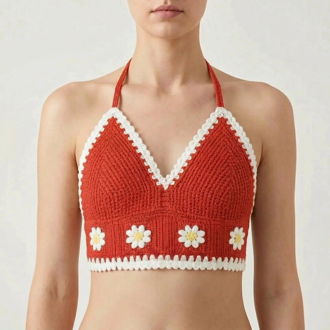 Nerissa — Crochet Halter Crop Top (6), Avelony
