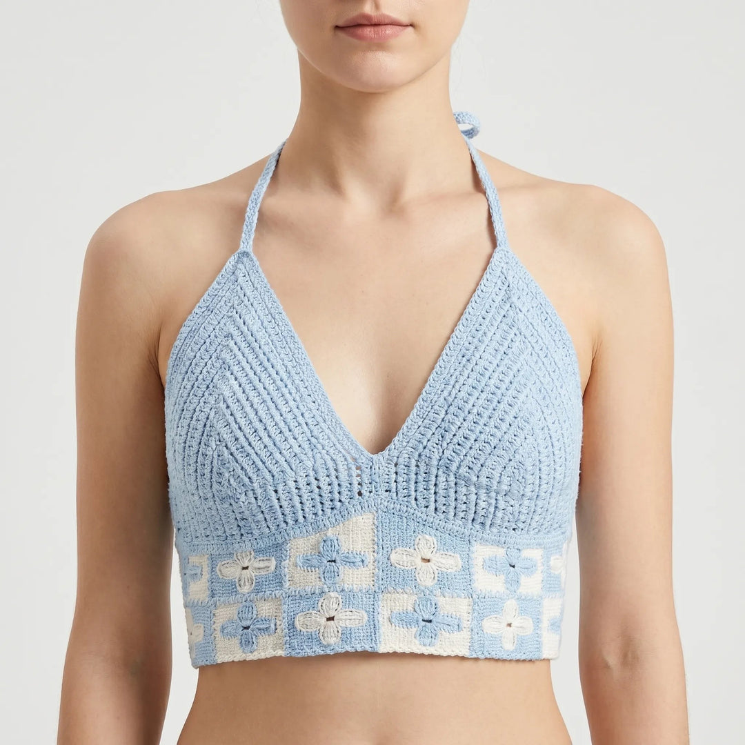 Nerissa — Crochet Halter Crop Top (8), Avelony