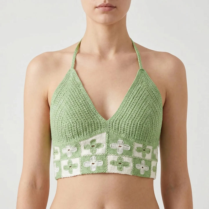 Nerissa — Crochet Halter Crop Top (9), Avelony