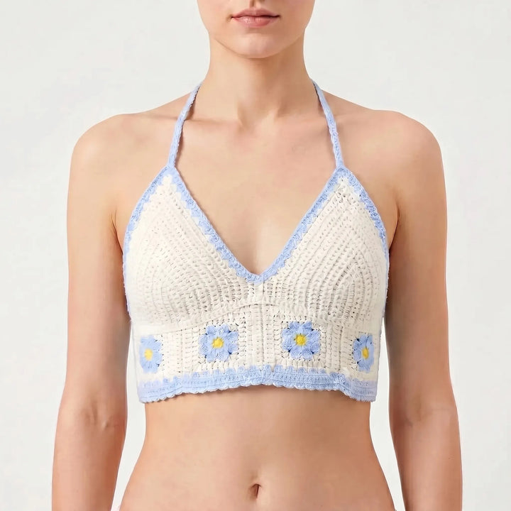 Nerissa — Crochet Halter Crop Top (10), Avelony