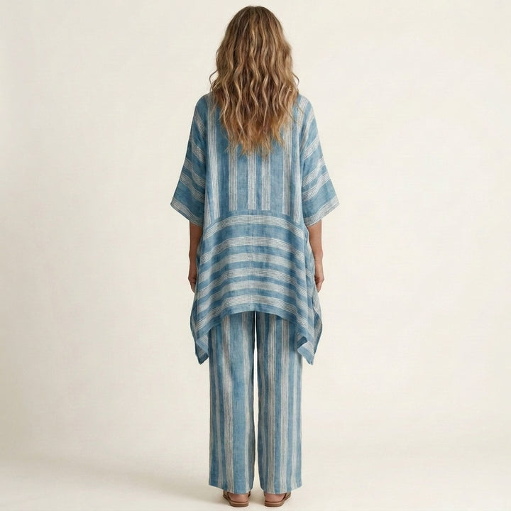 Striped Cotton Linen Two Piece Set — Nyla