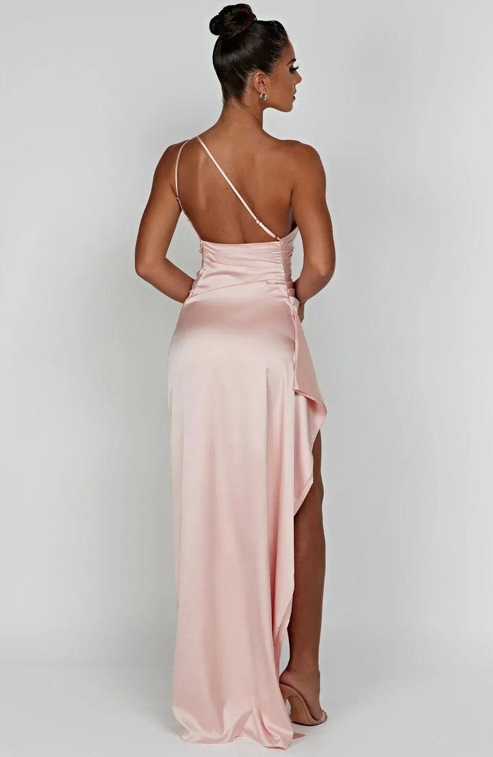 Amaya — One Shoulder Satin Maxi Dress for Women