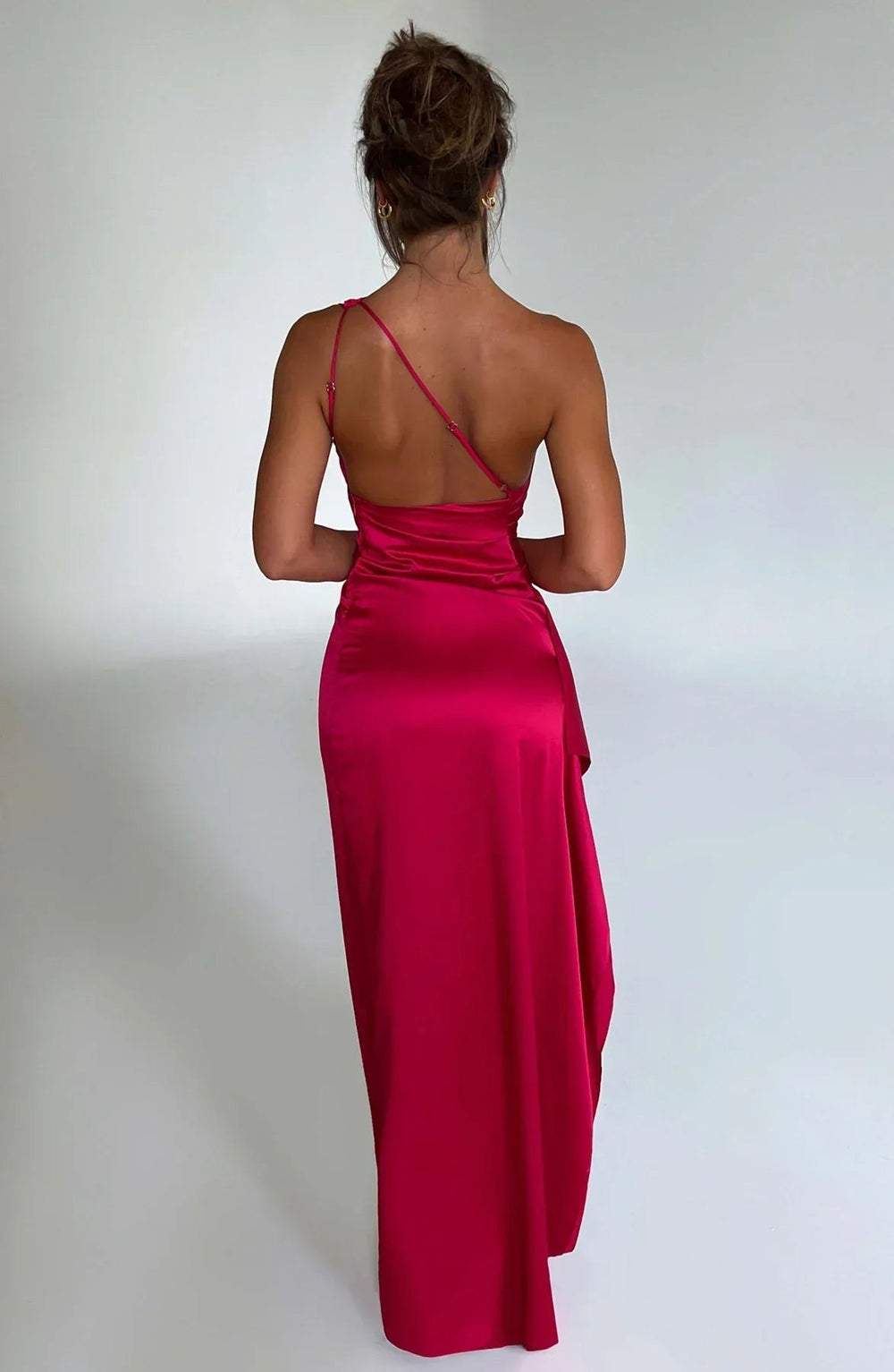 Amaya — One Shoulder Satin Maxi Dress for Women