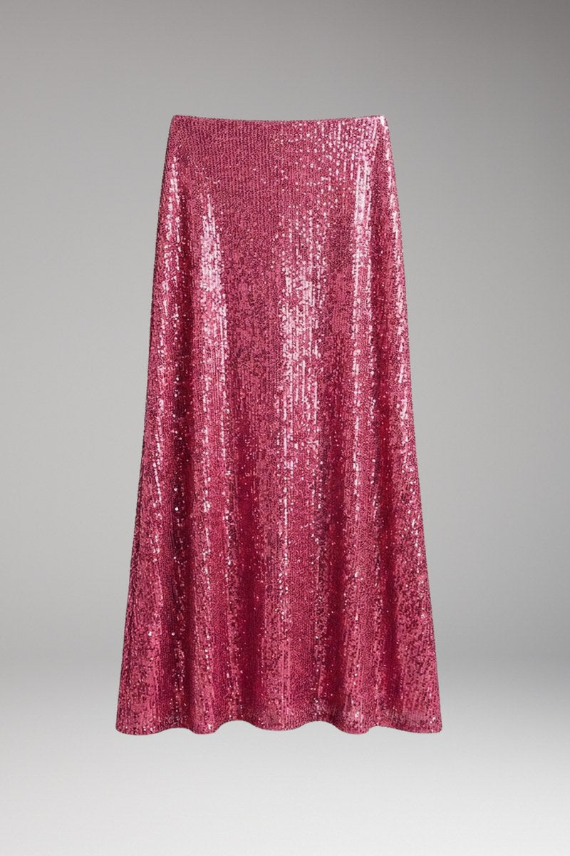 Sequin Maxi Skirt with Elastic Waist — Peggy