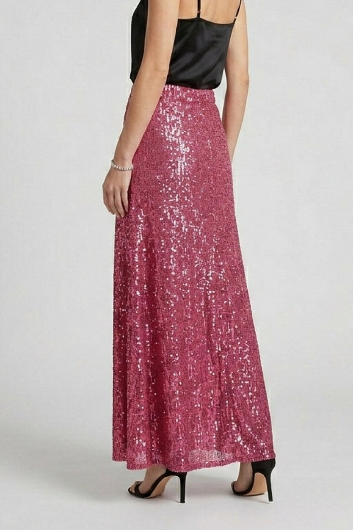 Sequin Maxi Skirt with Elastic Waist — Peggy