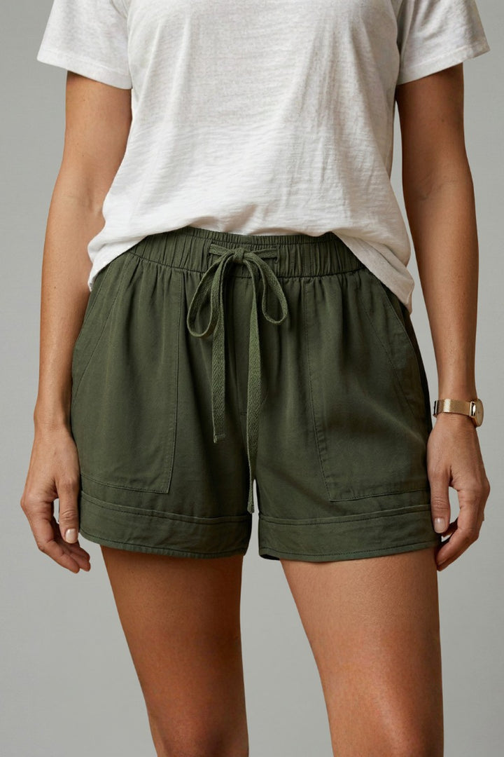 Drawstring Shorts with Relaxed Fit