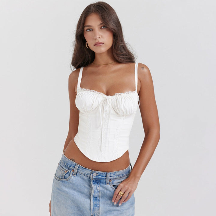 Persephone — Ruffle Trim Corset Top, Avelony